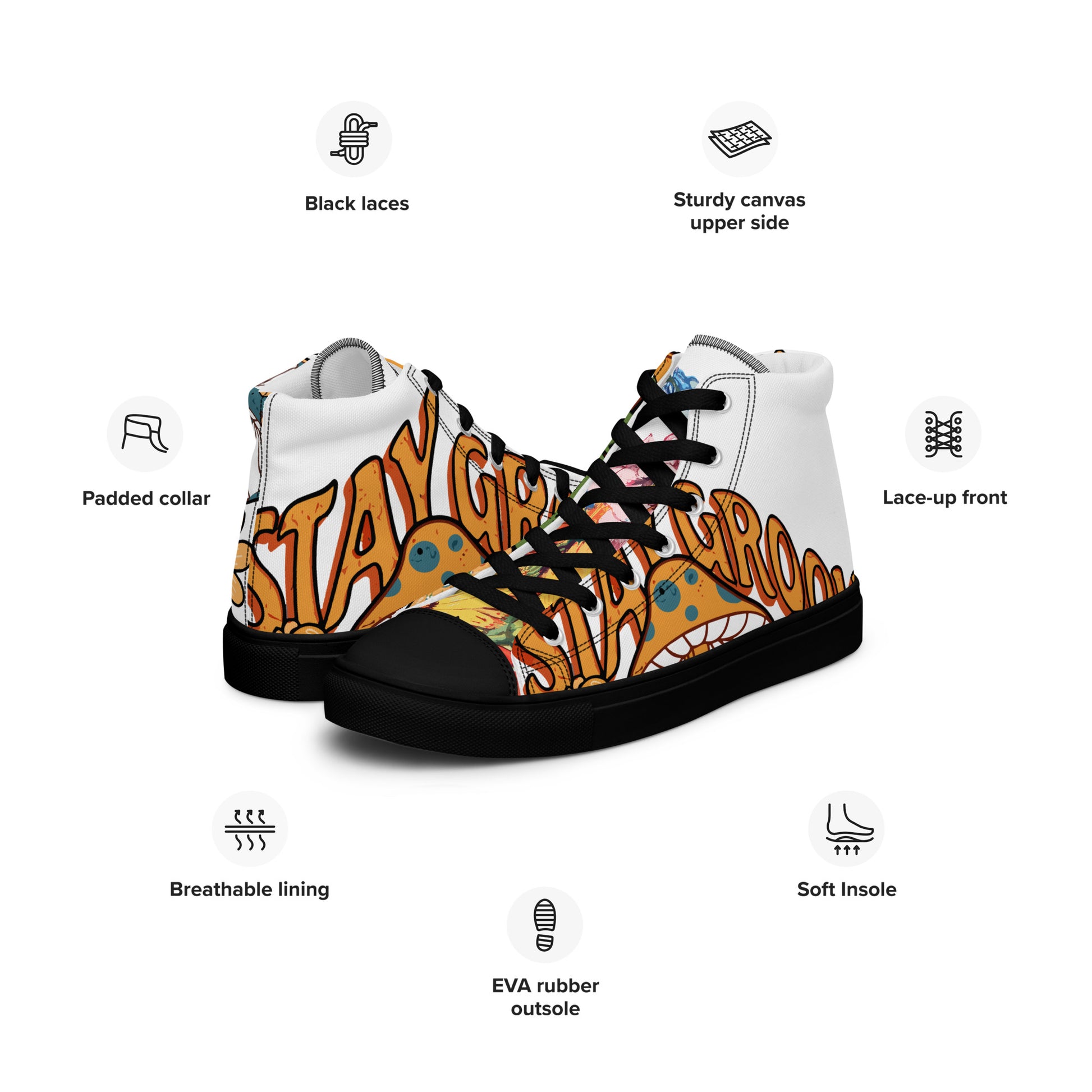 Men’s high top canvas shoes - GFTD MNDS