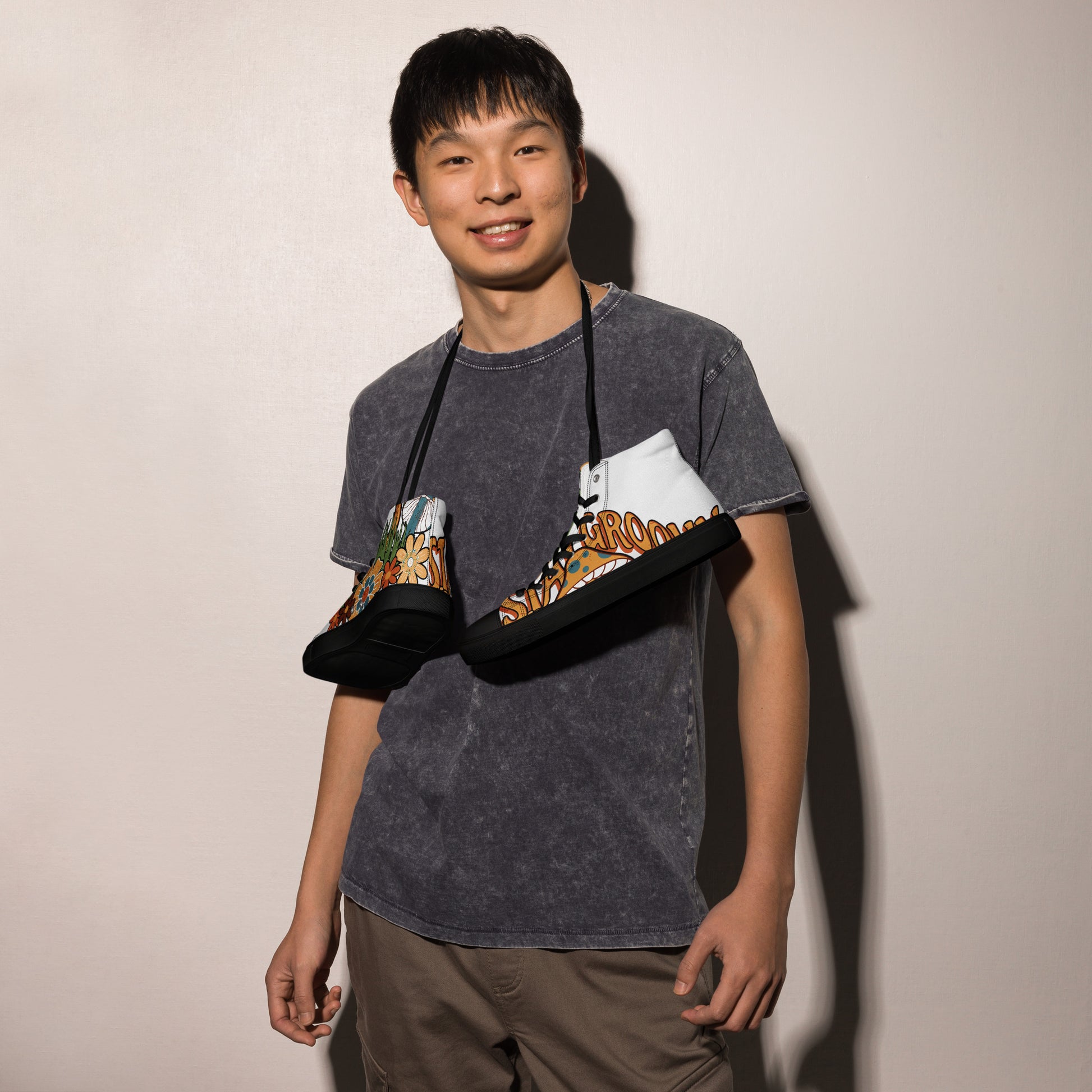 Men’s high top canvas shoes - GFTD MNDS