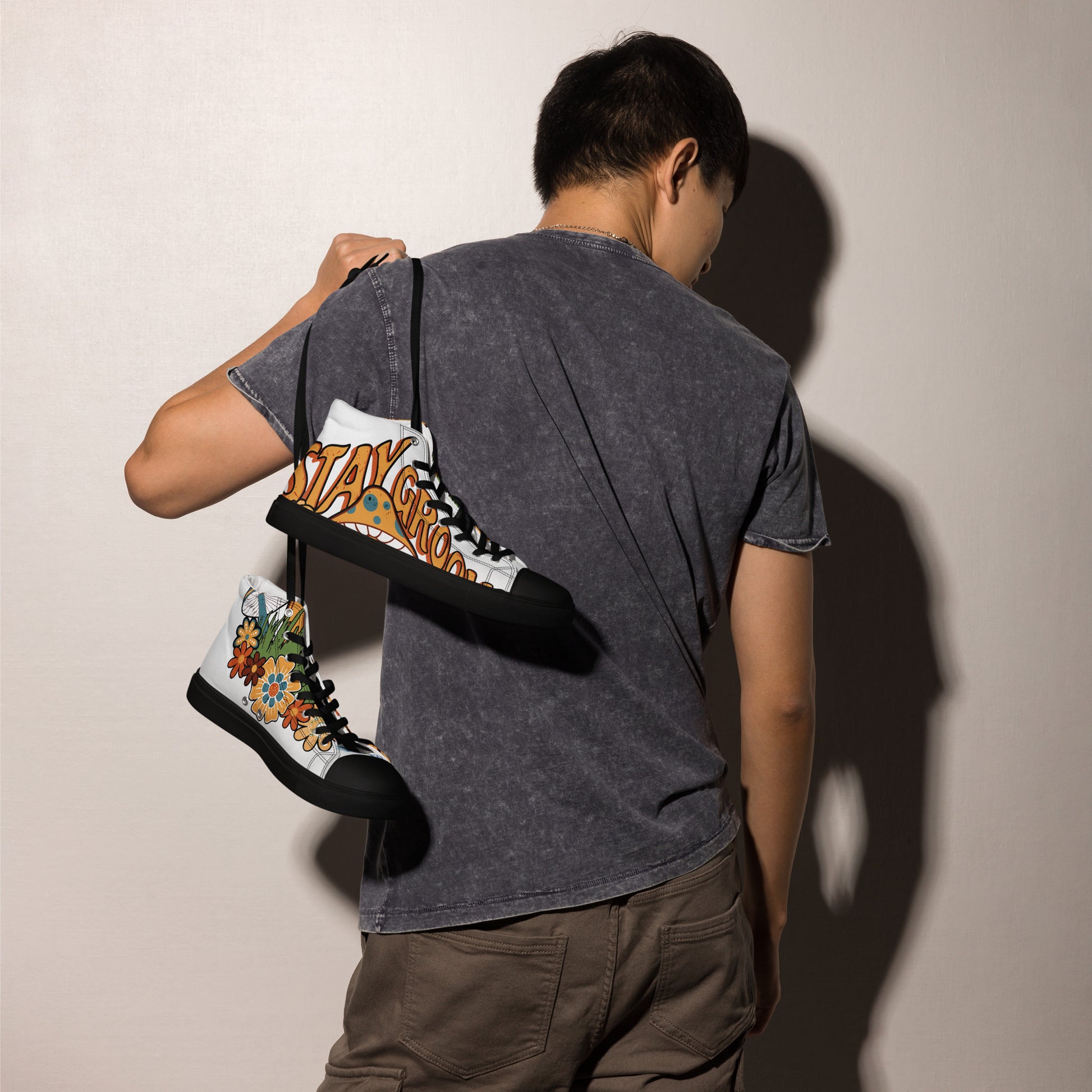 Men’s high top canvas shoes - GFTD MNDS