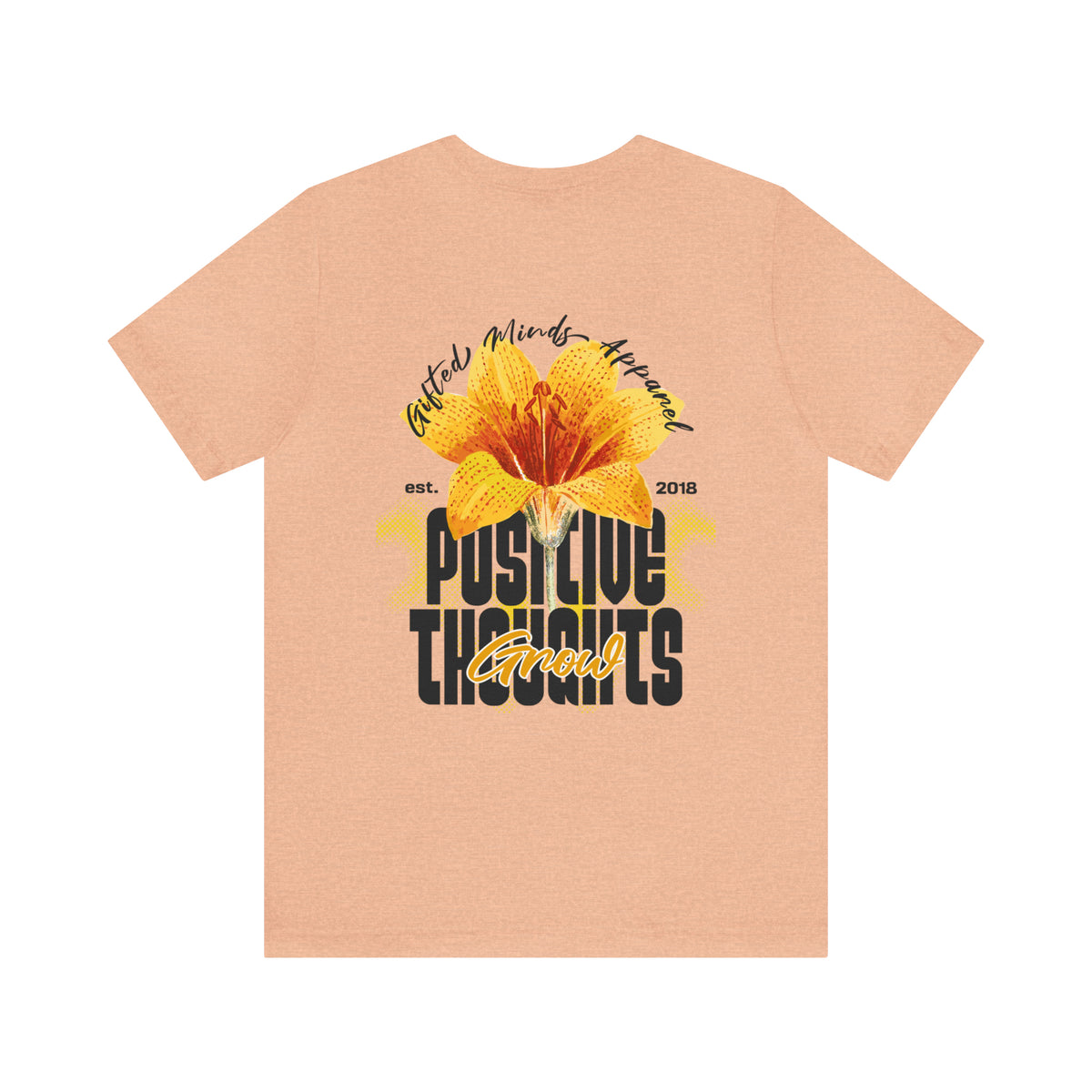 Positive Thoughts Grow Short Sleeve Tee — Heather Peach