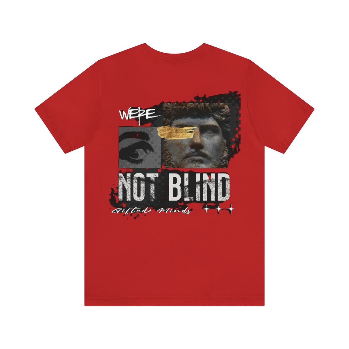 We're Not Blind Jersey Short Sleeve Tee — Red