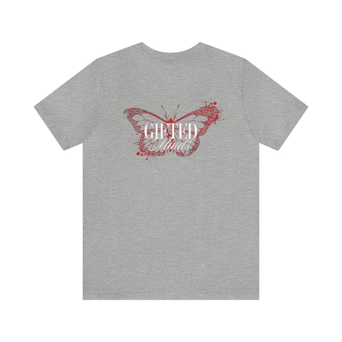 Red Butterfly Jersey Short Sleeve Tee — Athletic Heather