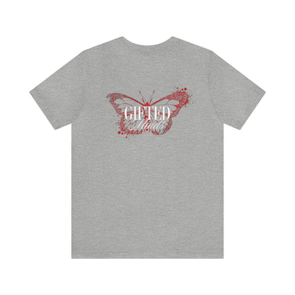 Red Butterfly Jersey Short Sleeve Tee - GFTD MNDS