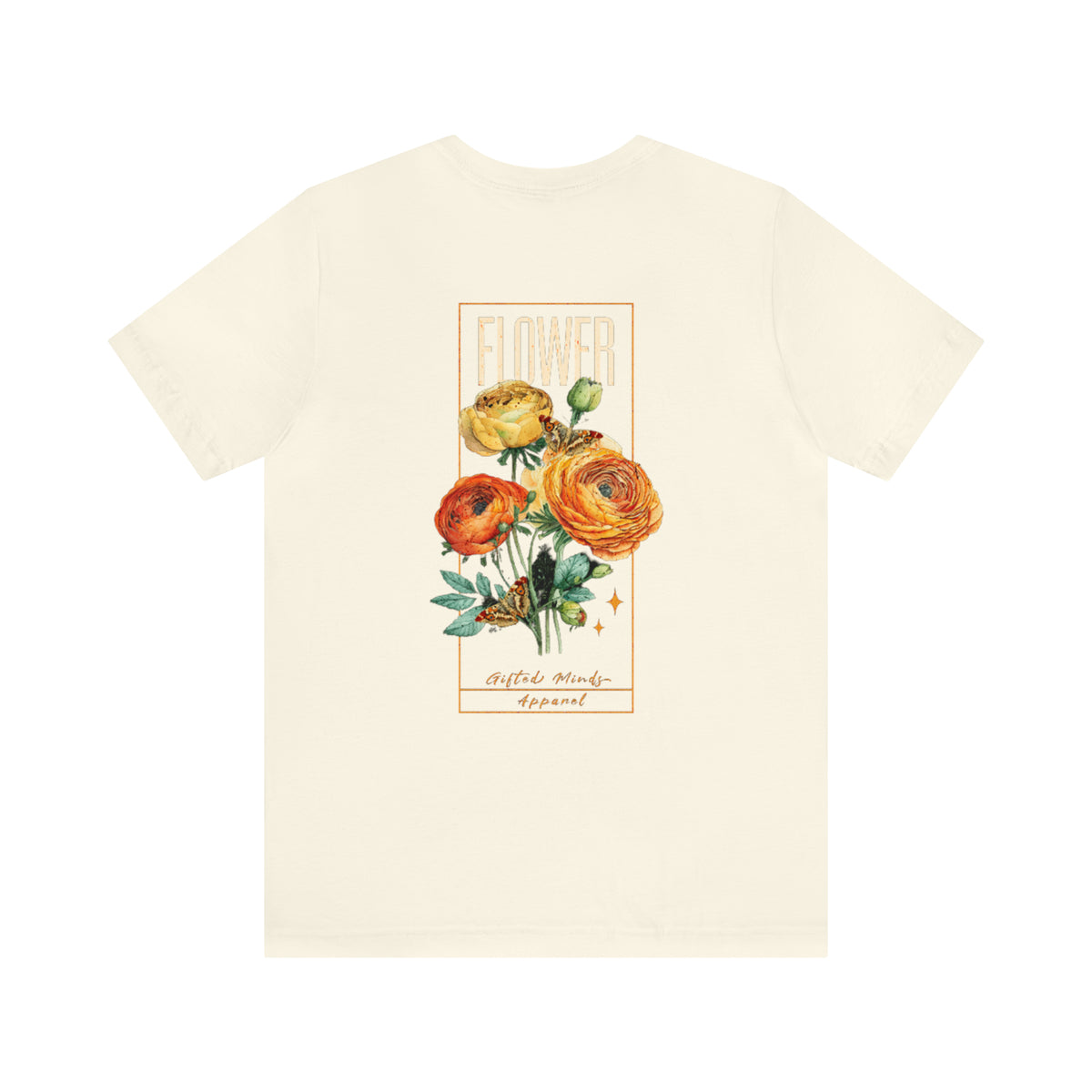 Flower Short Sleeve Tee — Natural