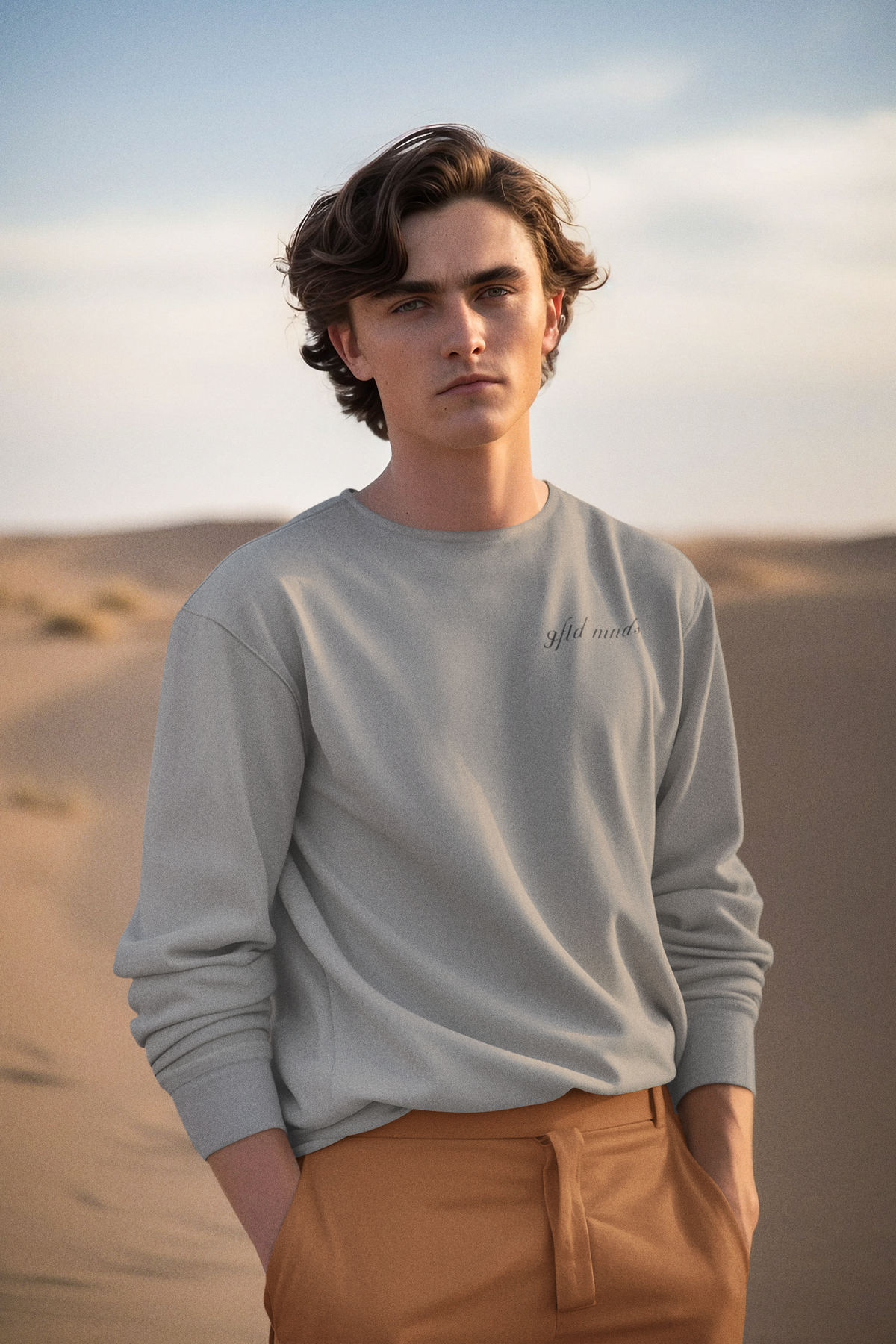 GFTD MNDS Grey Drop Shoulder Sweatshirt - GFTD MNDS