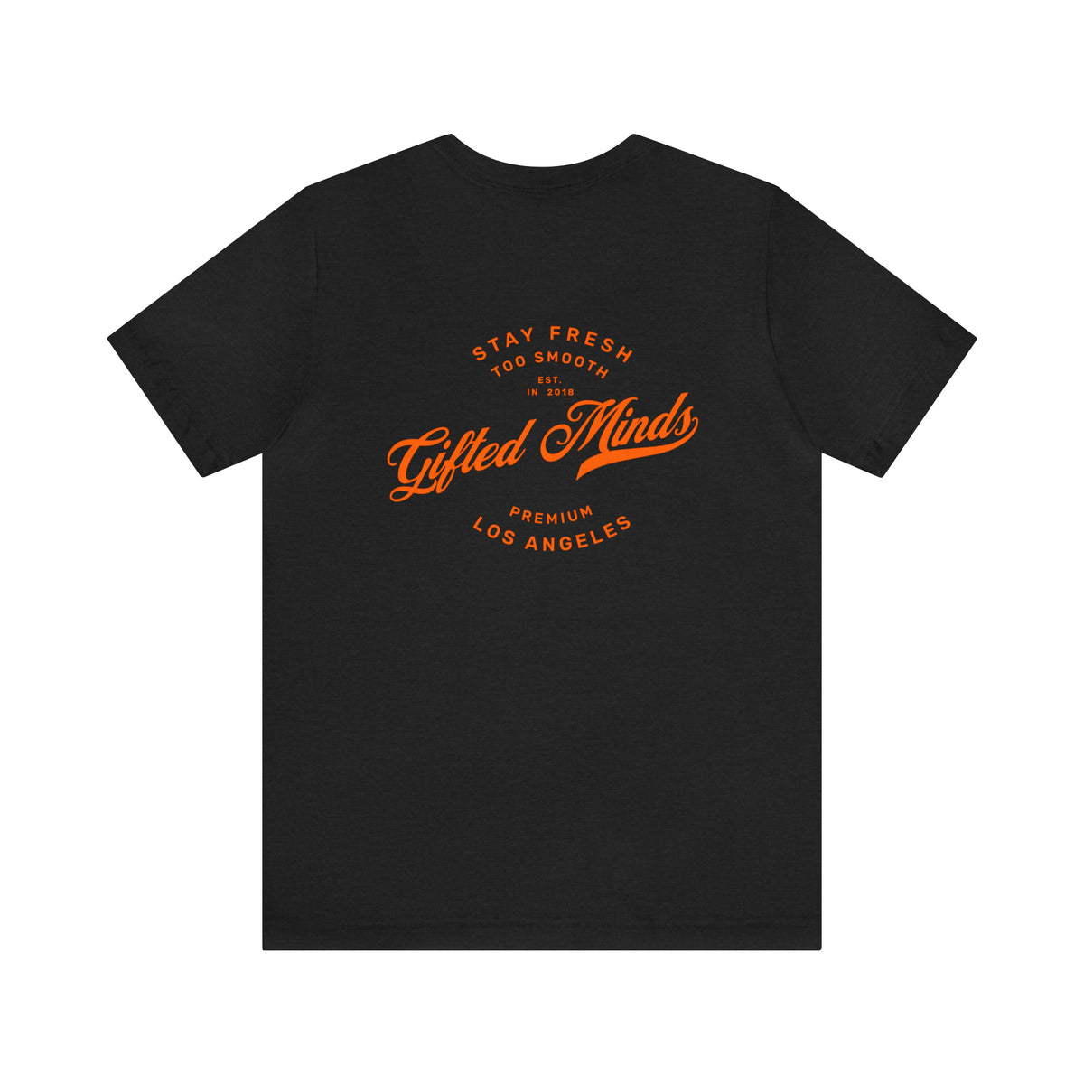 Gifted Minds Vintage/Retro Short Sleeve Tee — Solid Black Blend