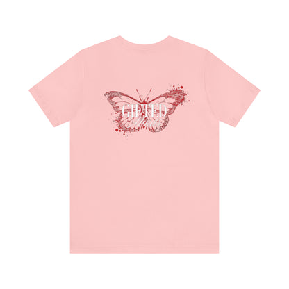 Red Butterfly Jersey Short Sleeve Tee - GFTD MNDS