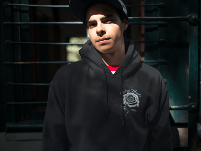 Grey Rose Hoodie streetwear hoodie by GFTD MNDS