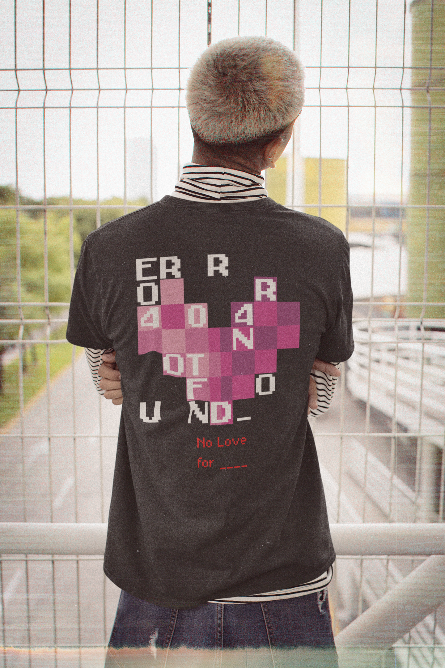 404 Error No Love Short Sleeve Tee - GFTD MNDS