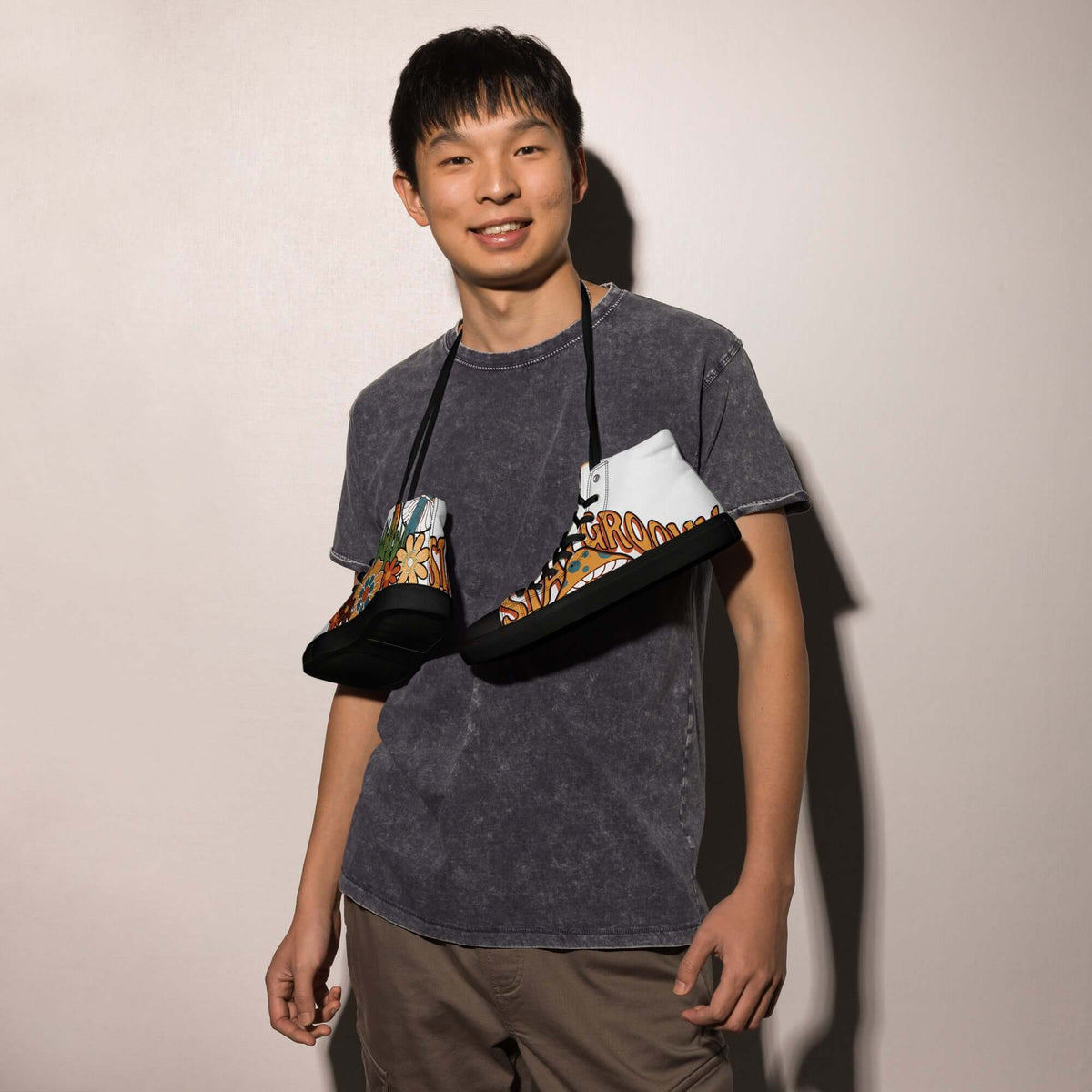 Men’s high top canvas shoes - GFTD MNDS