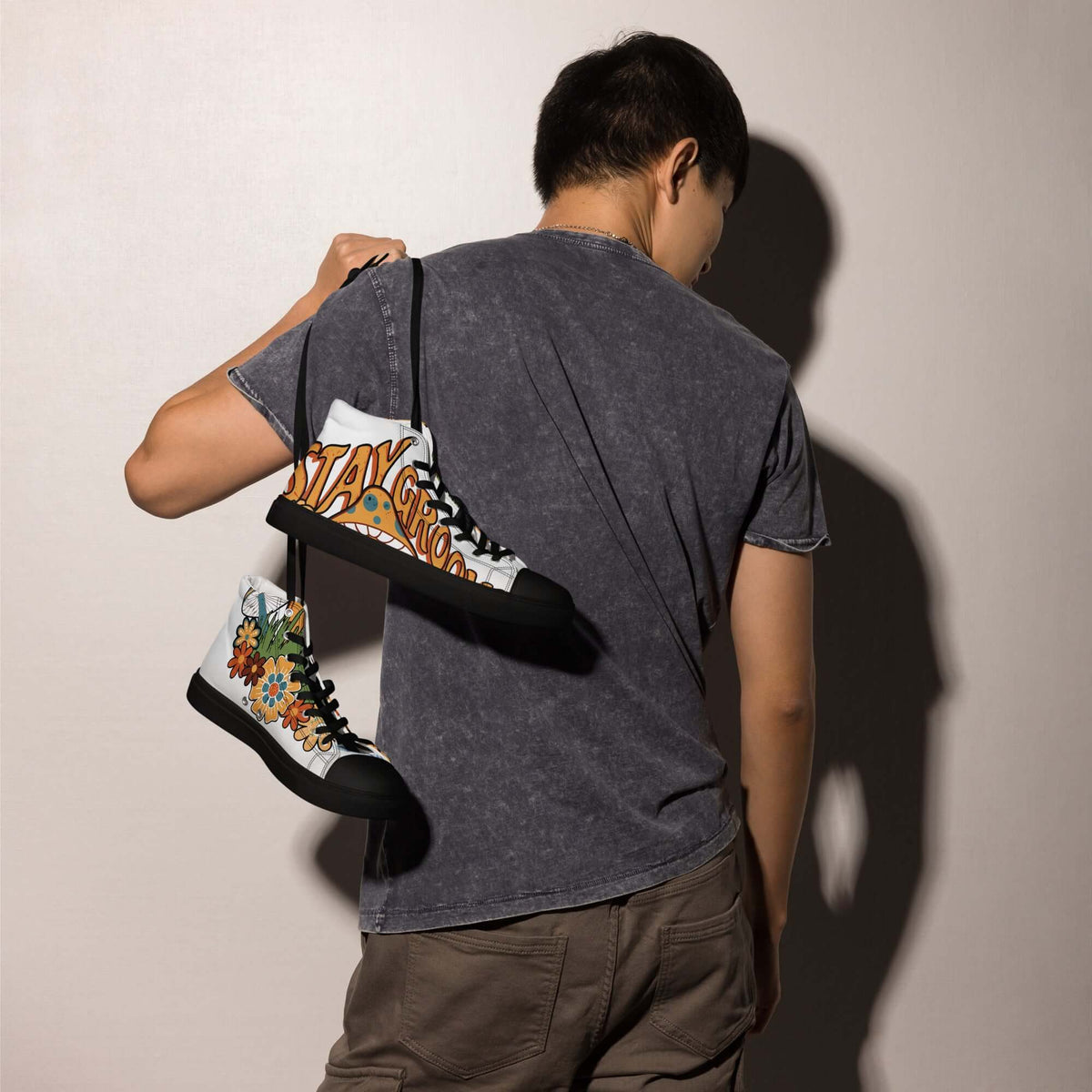 Men’s high top canvas shoes - GFTD MNDS