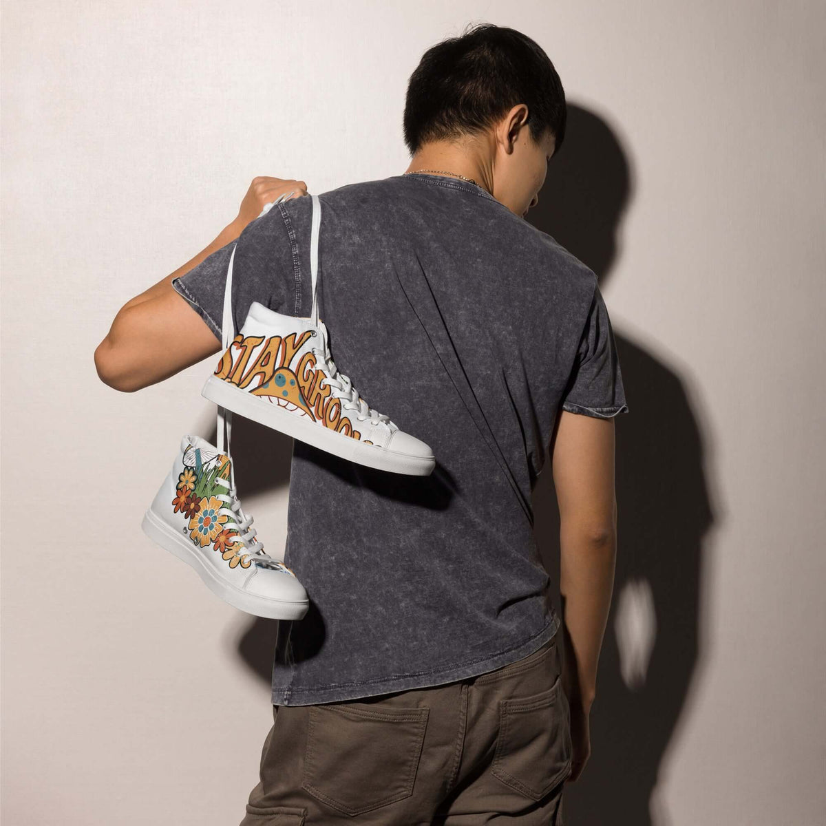 Men’s high top canvas shoes - GFTD MNDS