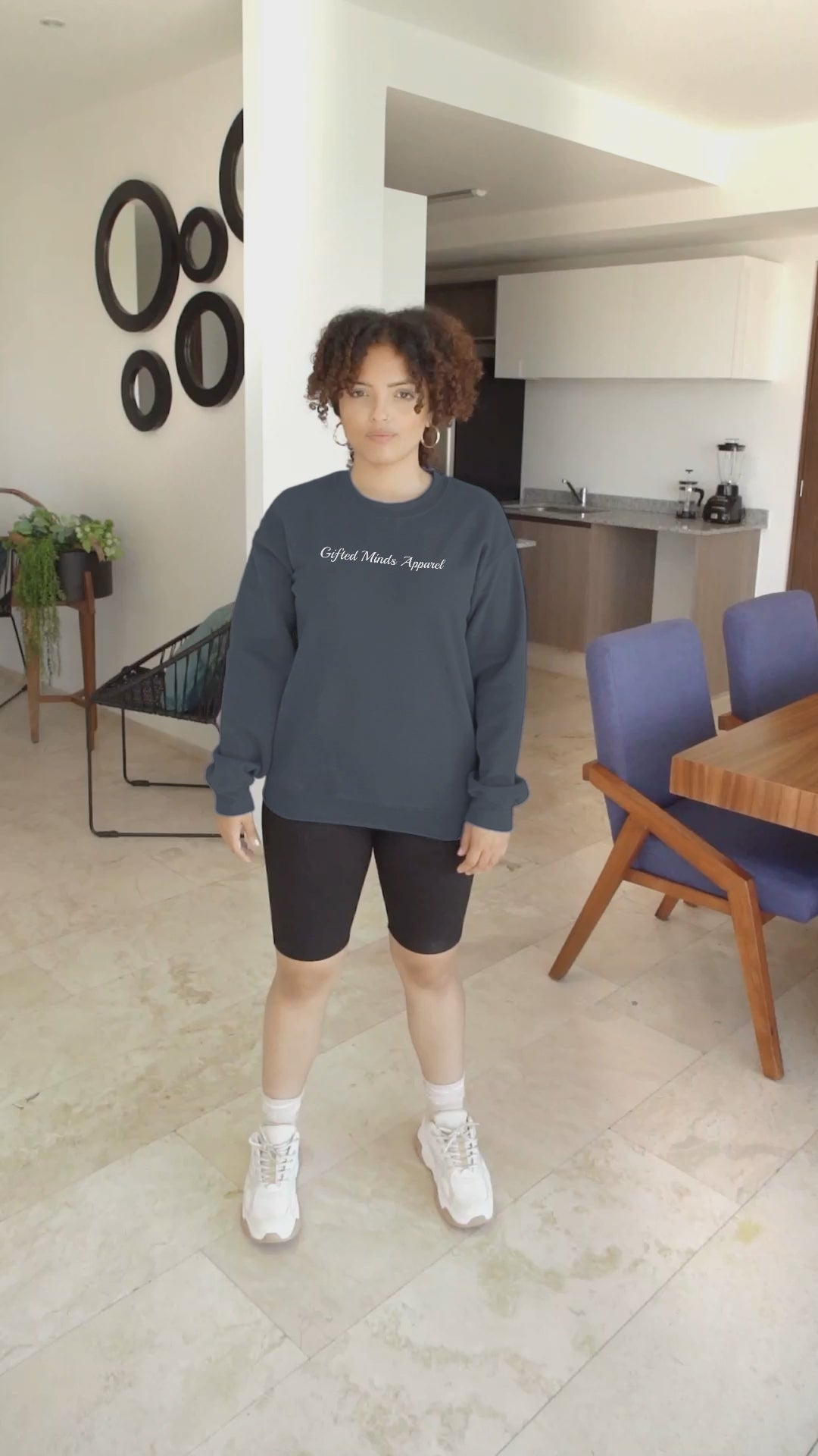Gifted Minds Embroidered Script Sweatshirt