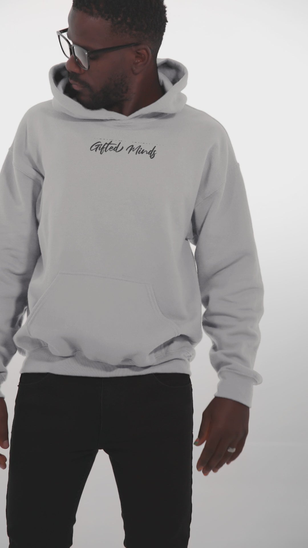 Angel and Rose Hoodie (Black Script)