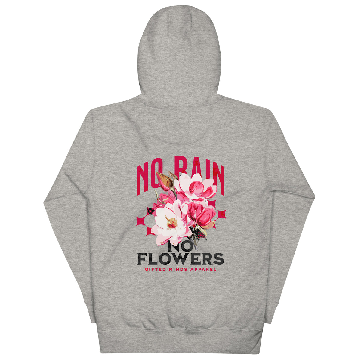No Rain No Flowers Hoodie — Carbon Grey