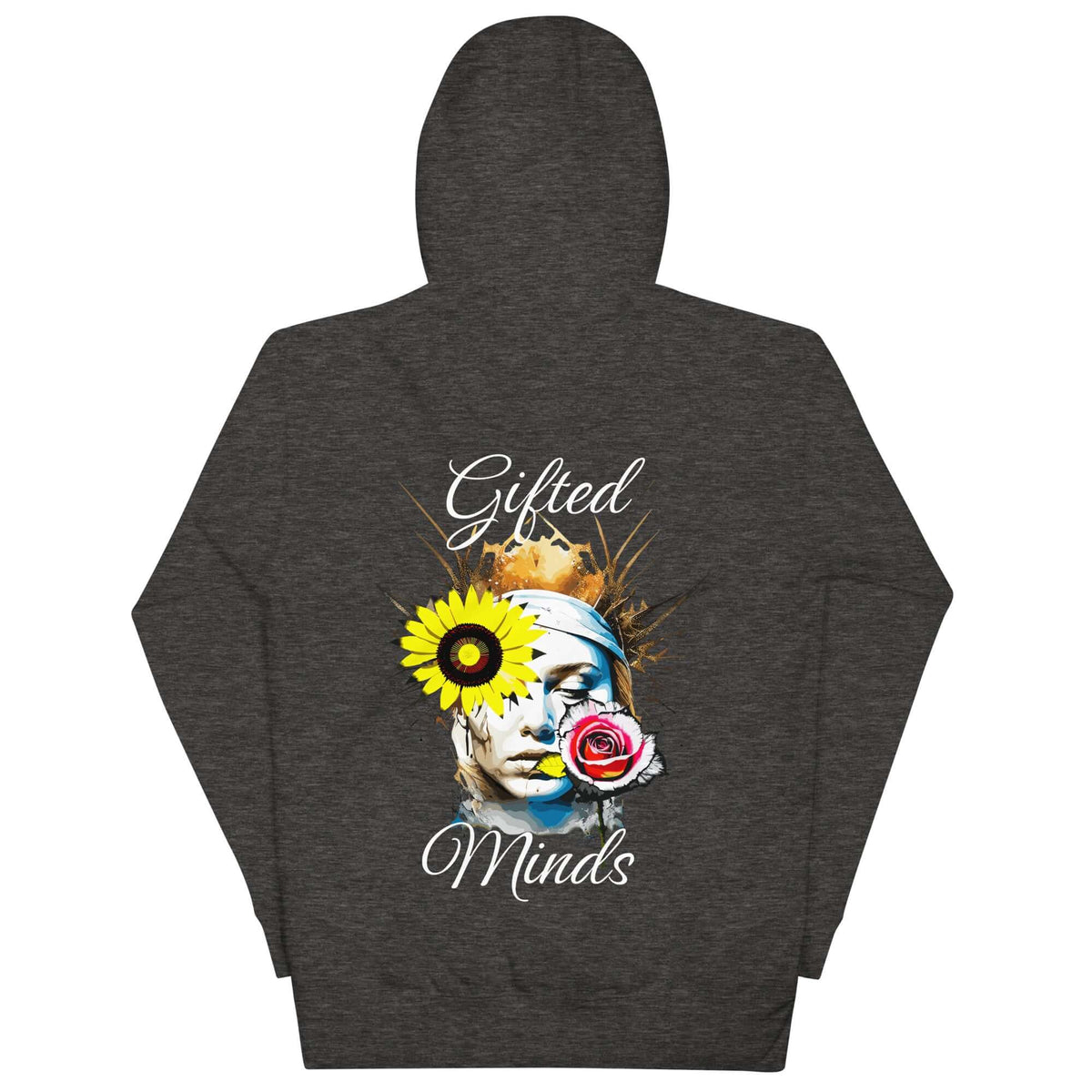 Angel and Rose Hoodie — Charcoal Heather