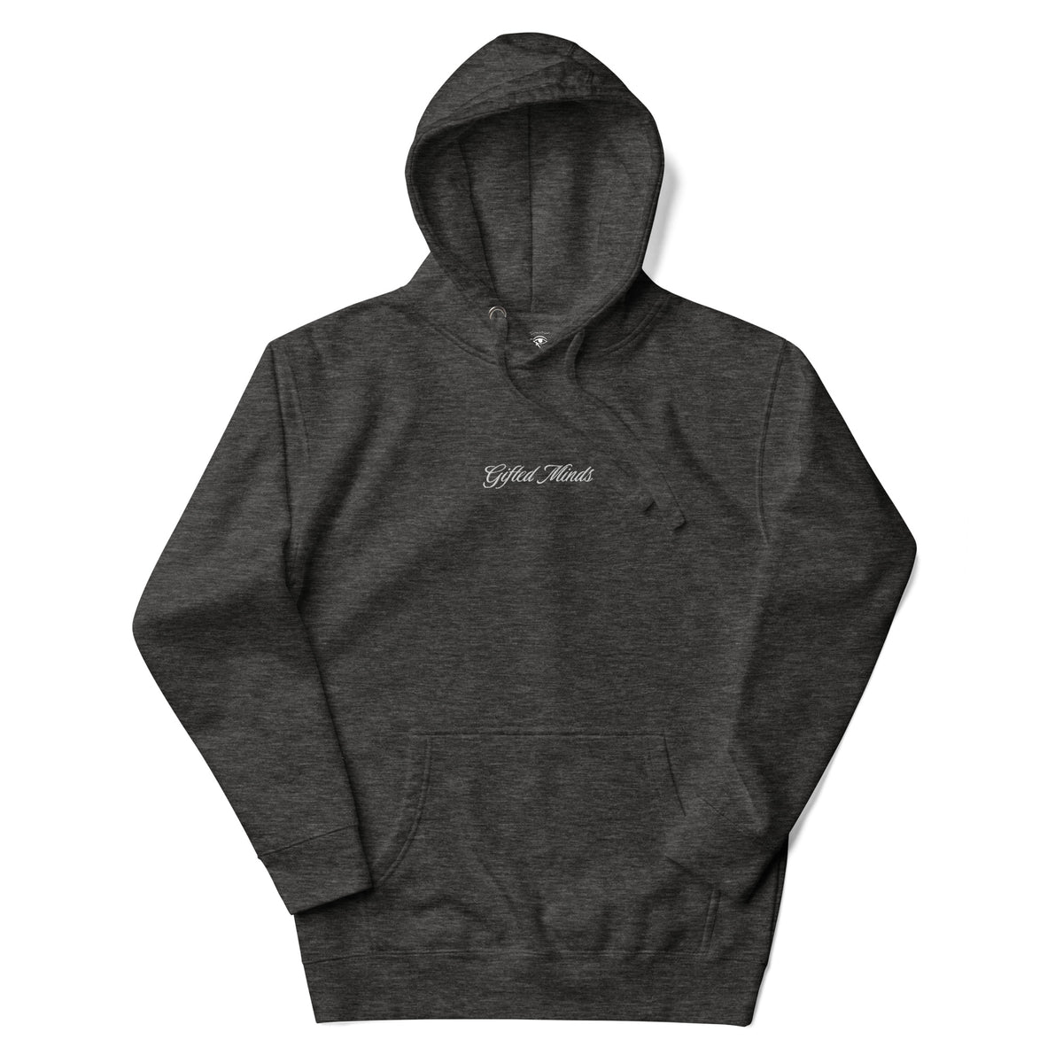 Gifted Minds Stitched Embroidery Hoodie — Charcoal Heather
