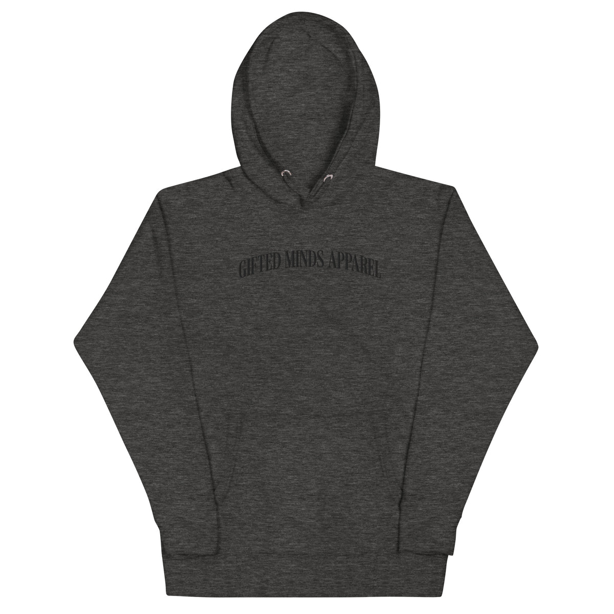 Gifted Minds Apparel Arched Embroidered Hoodie — Charcoal Heather