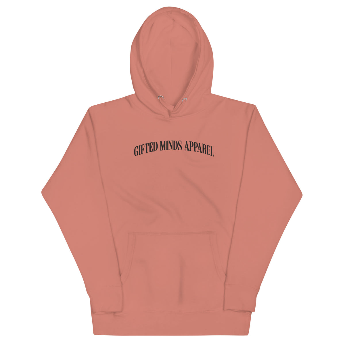 Gifted Minds Apparel Arched Embroidered Hoodie — Dusty Rose