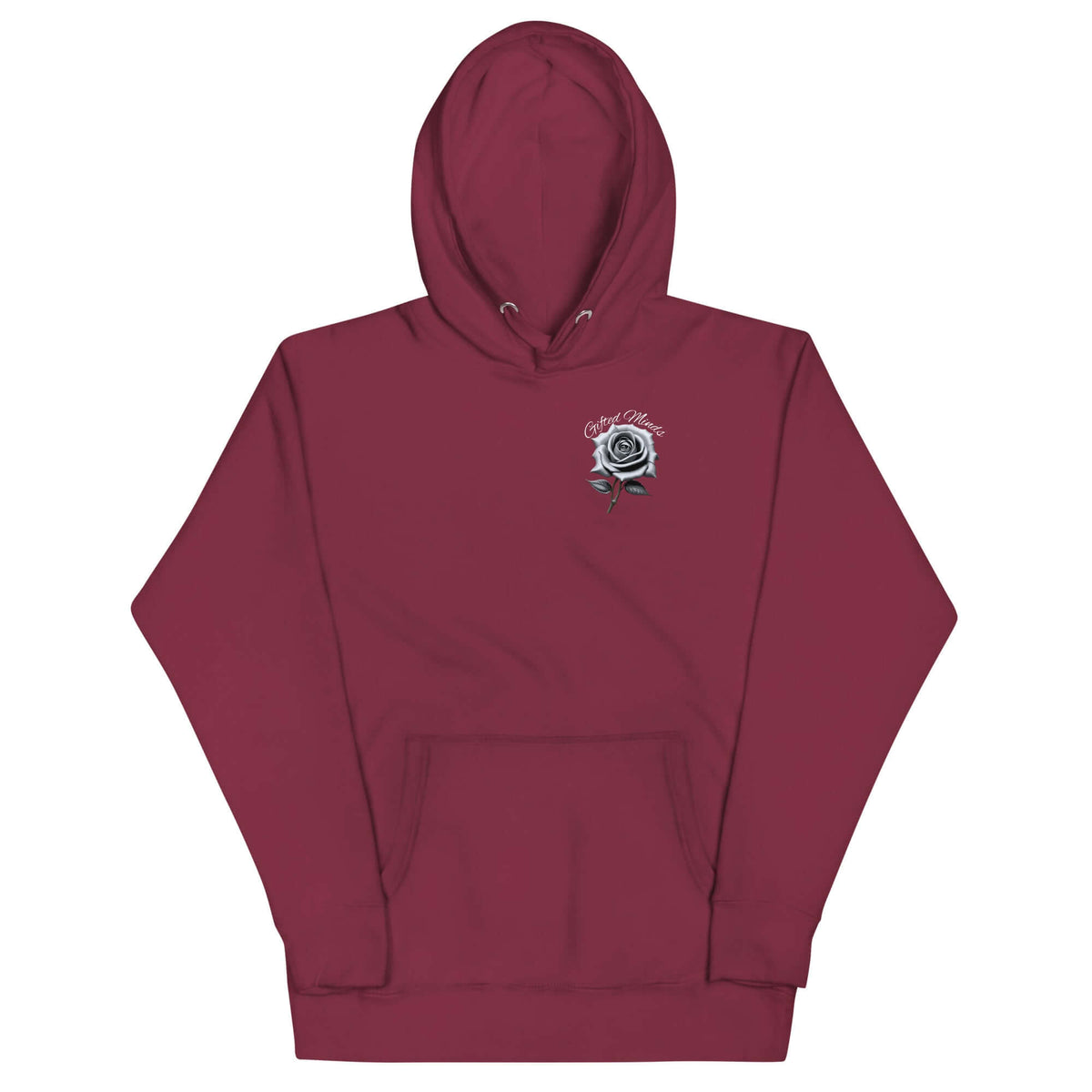Grey Rose Hoodie – Streetwear Hoodie — Maroon