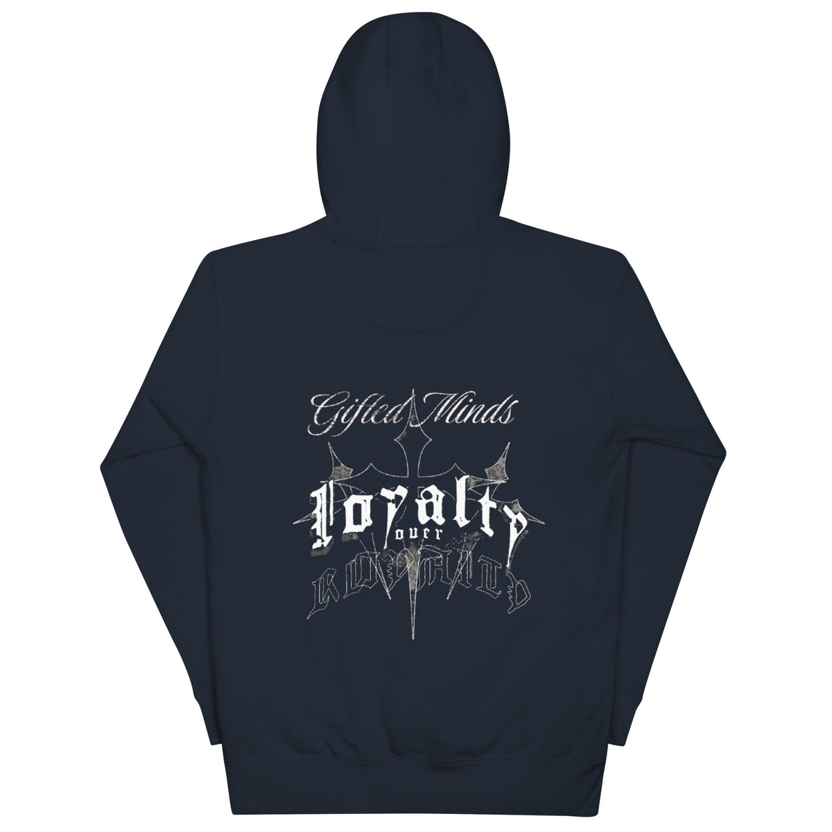 Loyalty over Royalty Hoodie — Navy Blazer