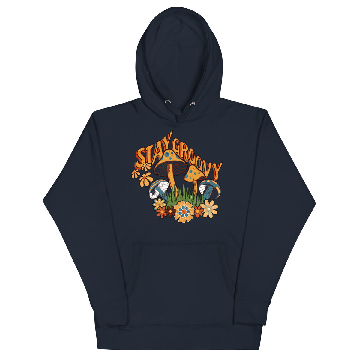 Stay Groovy Hoodie — Navy Blazer