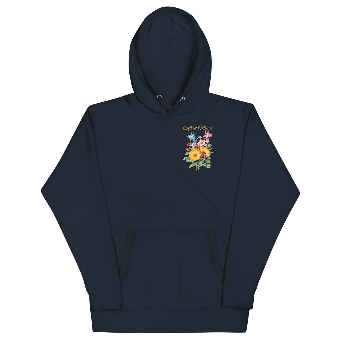 Floral Hoodie — Navy Blazer