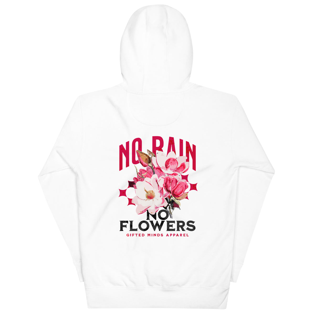 No Rain No Flowers Hoodie — White