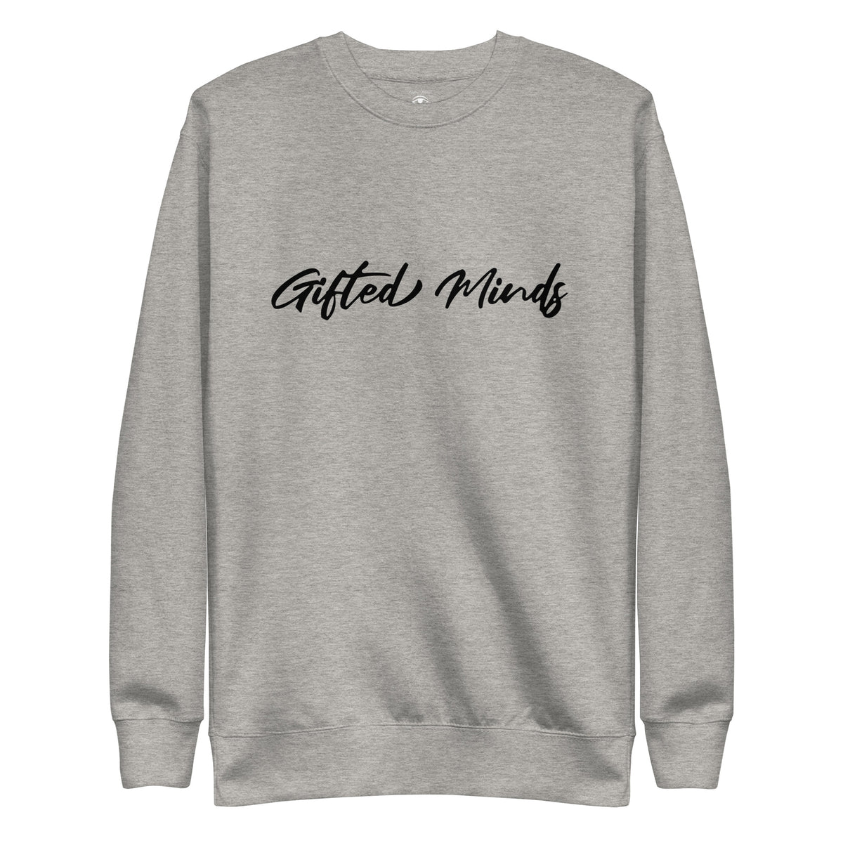 Gifted Minds Large Script Premium Sweatshirt — Carbon Grey