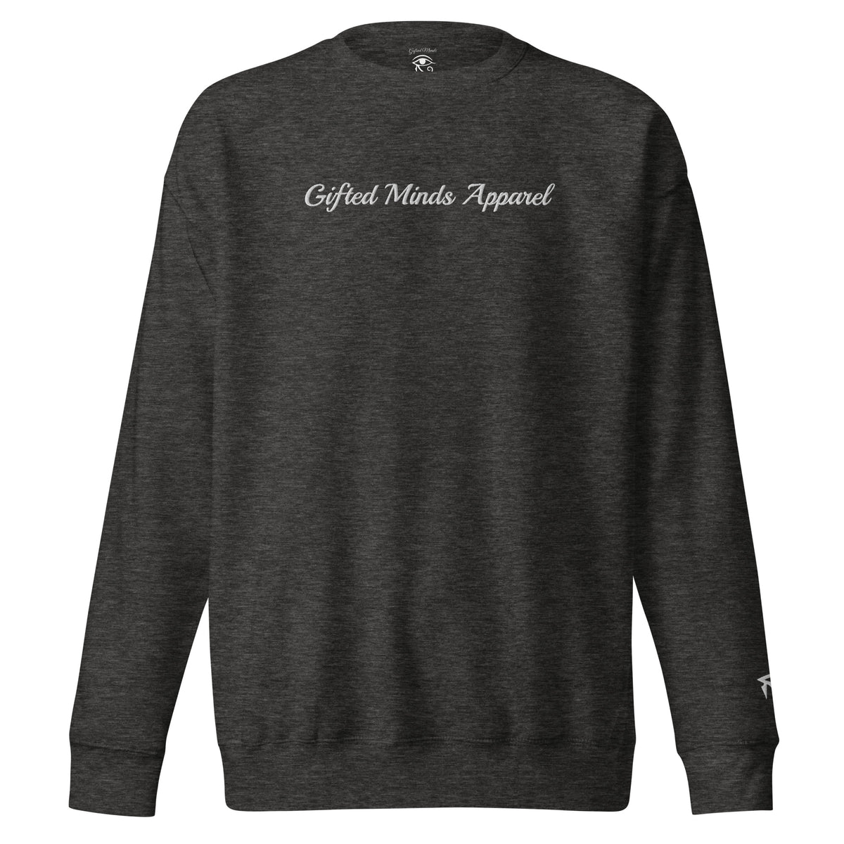 Gifted Minds Embroidered Script Sweatshirt — Charcoal Heather