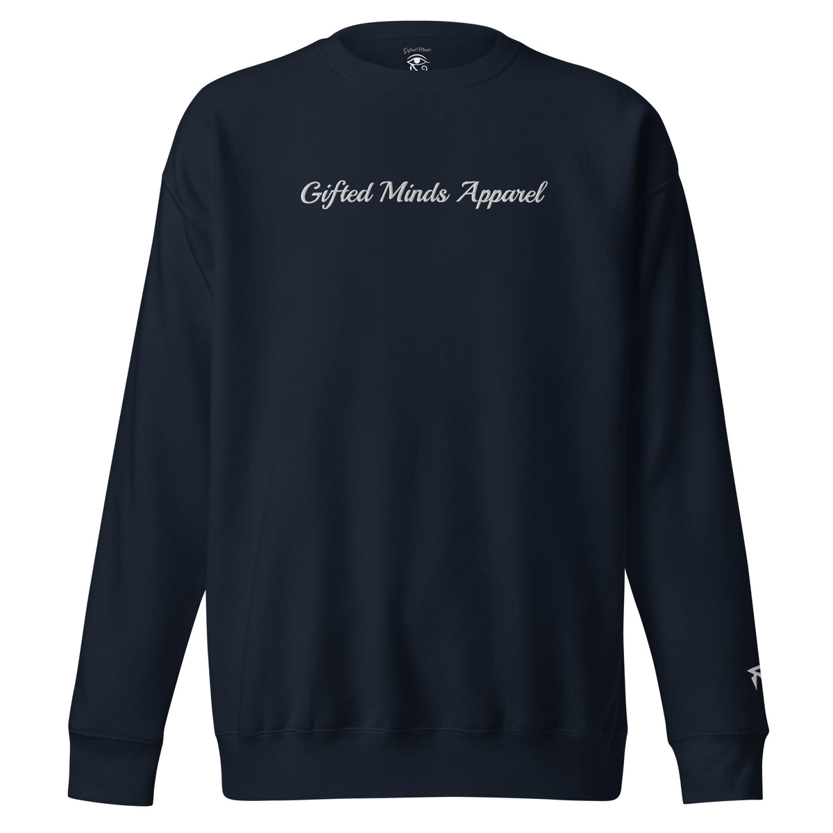 Gifted Minds Embroidered Script Sweatshirt — Navy Blazer