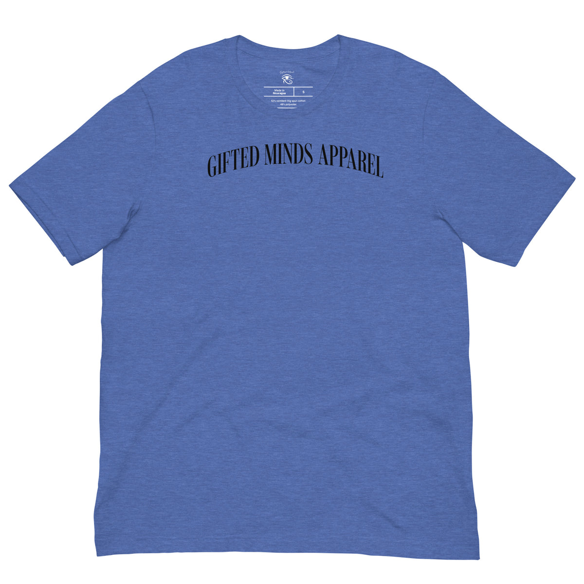 Gifted Minds Apparel Arched T-shirt — Heather True Royal