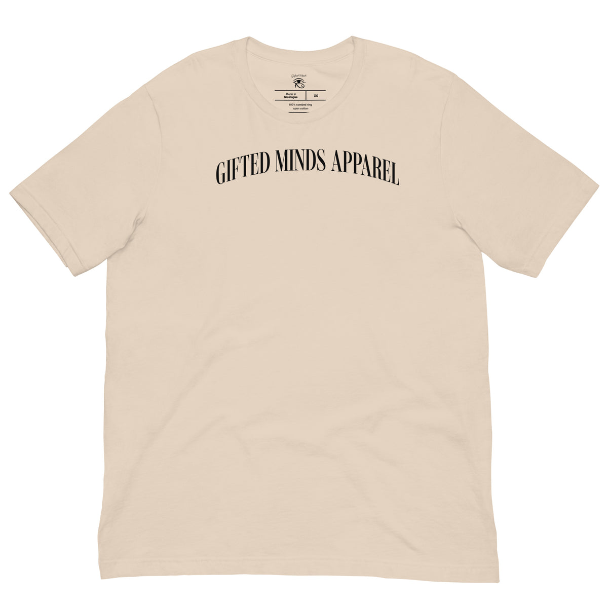 Gifted Minds Apparel Arched T-shirt — Soft Cream