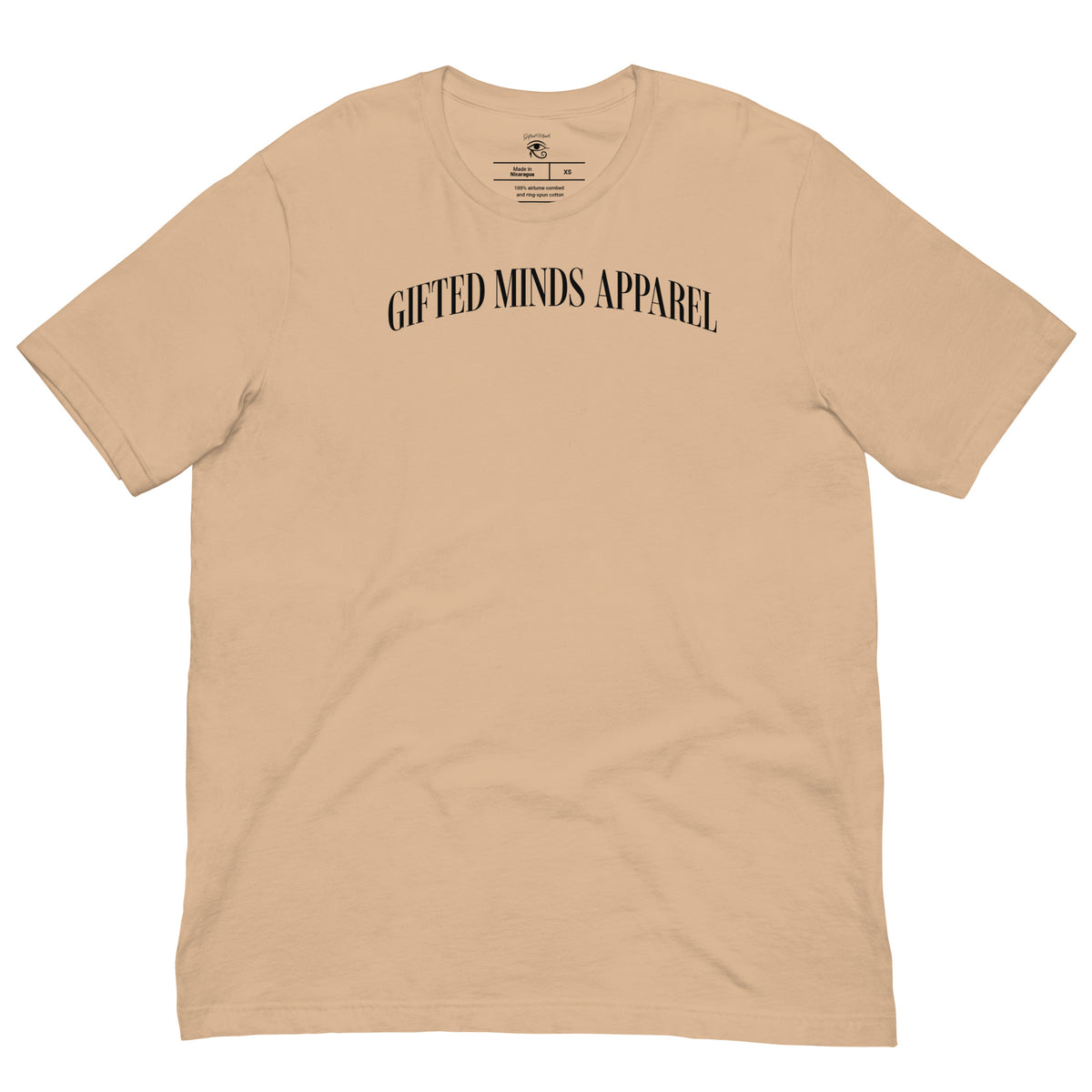 Gifted Minds Apparel Arched T-shirt — Tan
