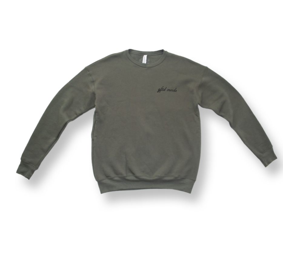 GFTD MNDS Military Green Drop Shoulder Sweatshirt - GFTD MNDS